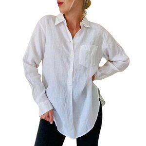 Lauren Ralph Lauren Long Sleeve Shirt 100% Linen Casual Summer - Large